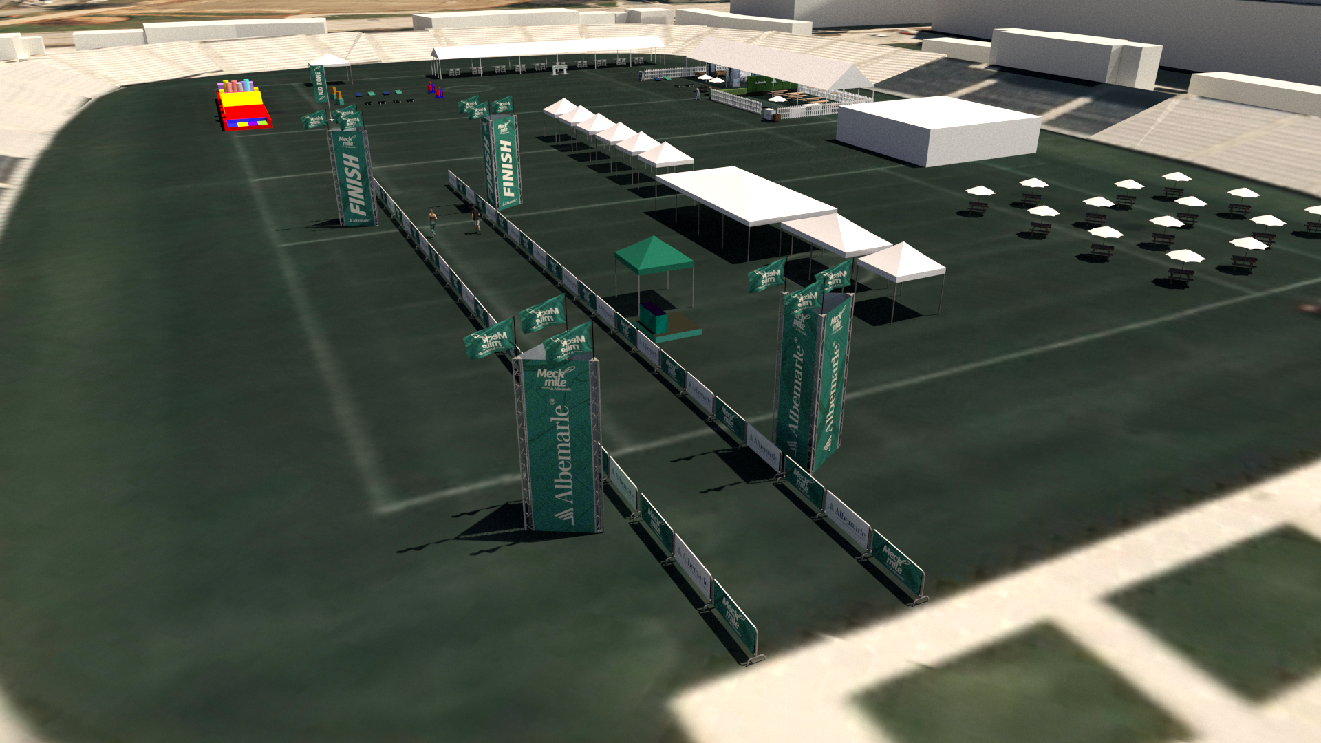 Meck Mile course rendering. Rendering: Courtesy of Charlotte Sports Foundation