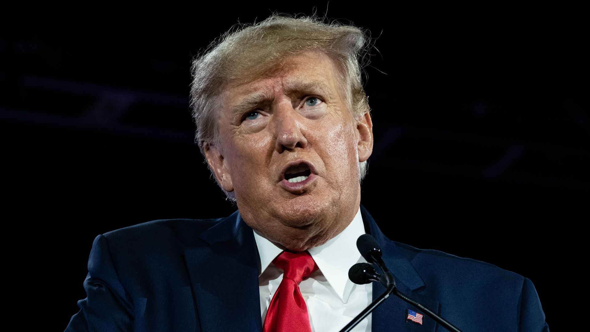 Former U.S. President Donald Trump gives the keynote address at the Faith & Freedom Coalition on June 17.