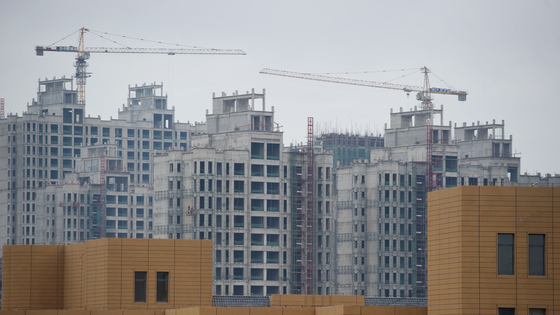 Construction in Ordos, Inner Mongolia