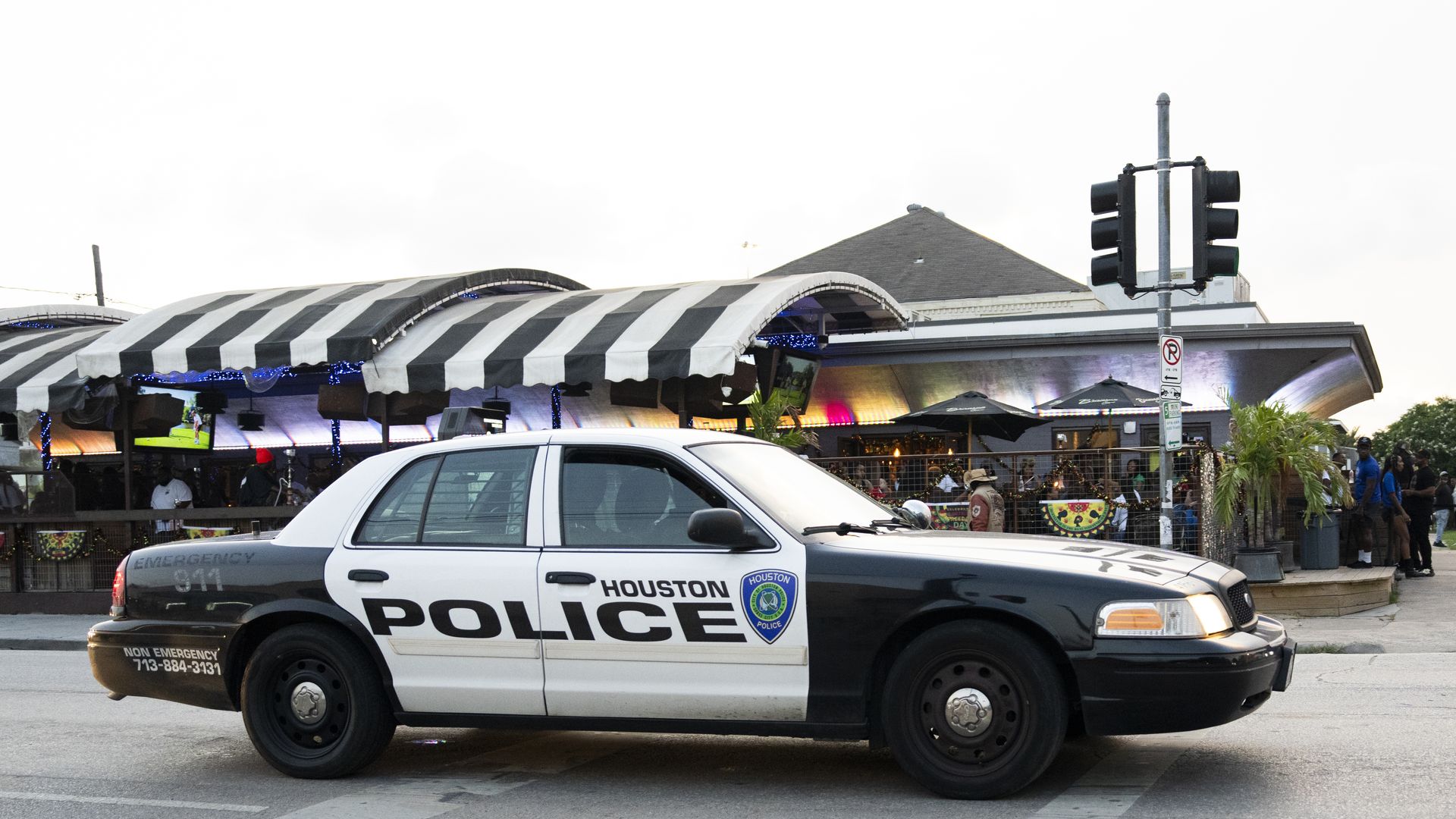 A Houston police cruiser