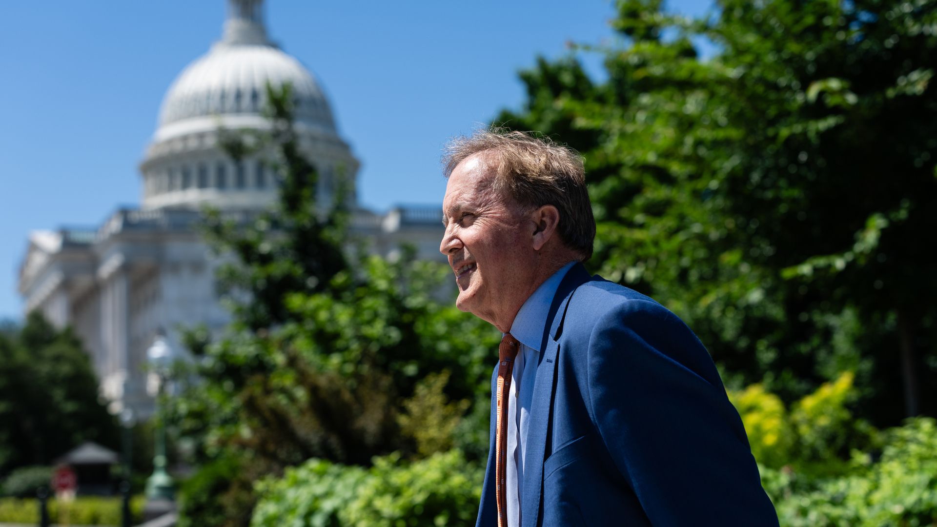Ken Paxton, Texas attorney general and Republican US Senate candidate, outside the US Capitol