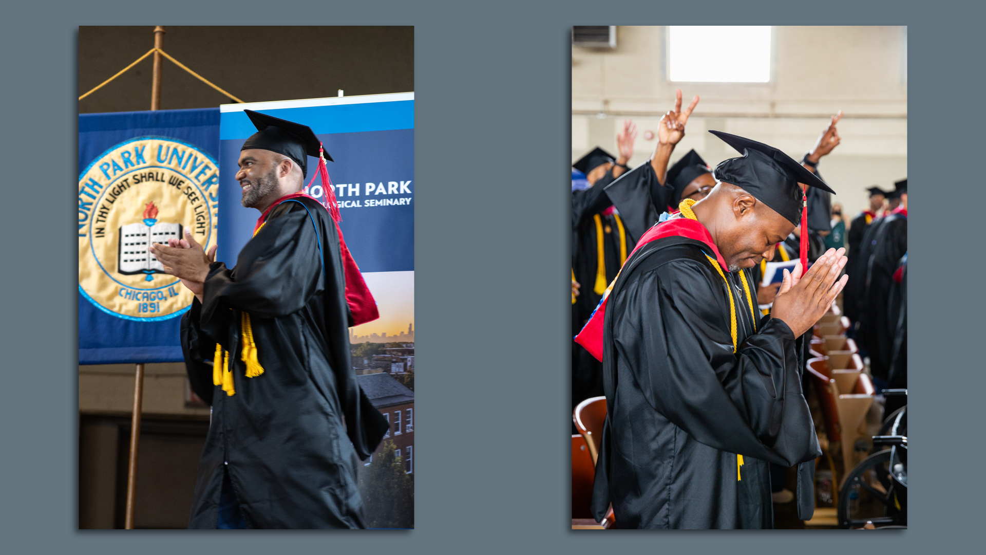 Men graduating