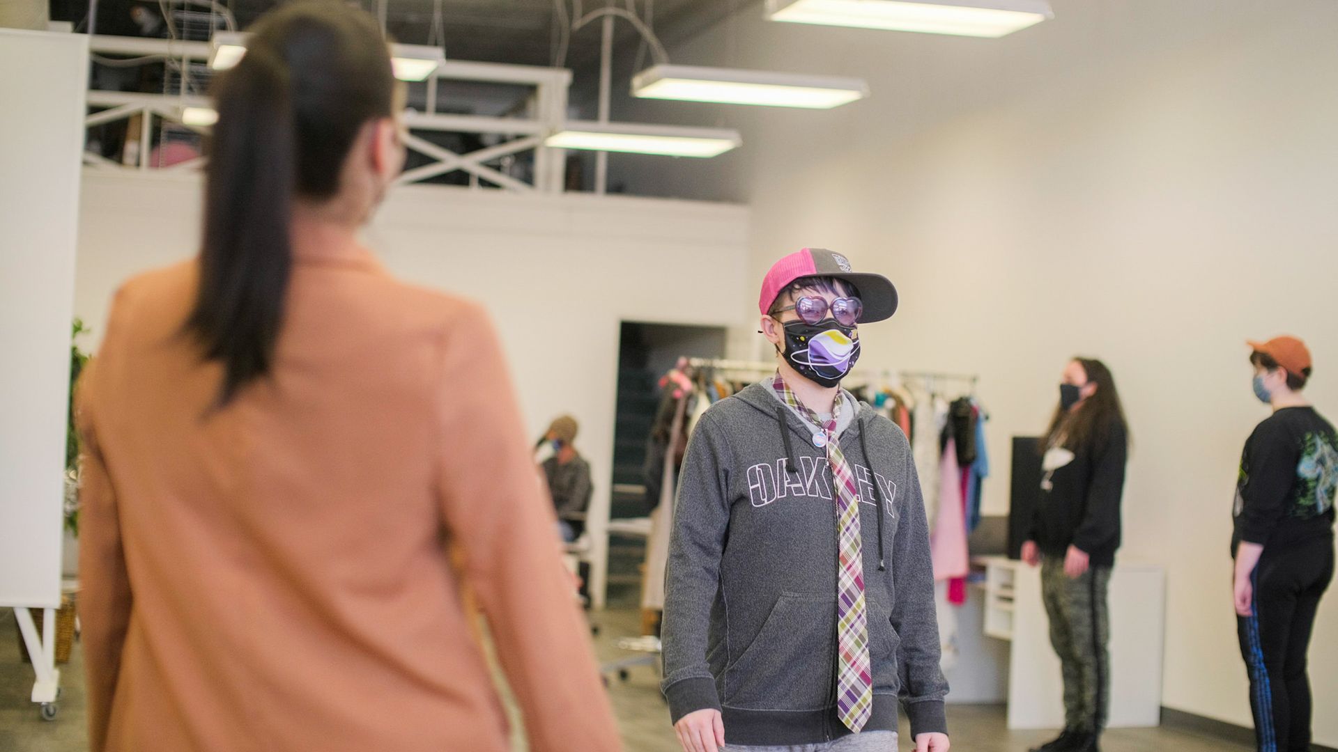 LGBTQ+ models practice walking the runway for NWA Fashion Week. Photo: courtesy Interform