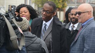 Philadelphia Council President Darrell Clarke on a gun-violence listening tour in Trenton, New Jersey.