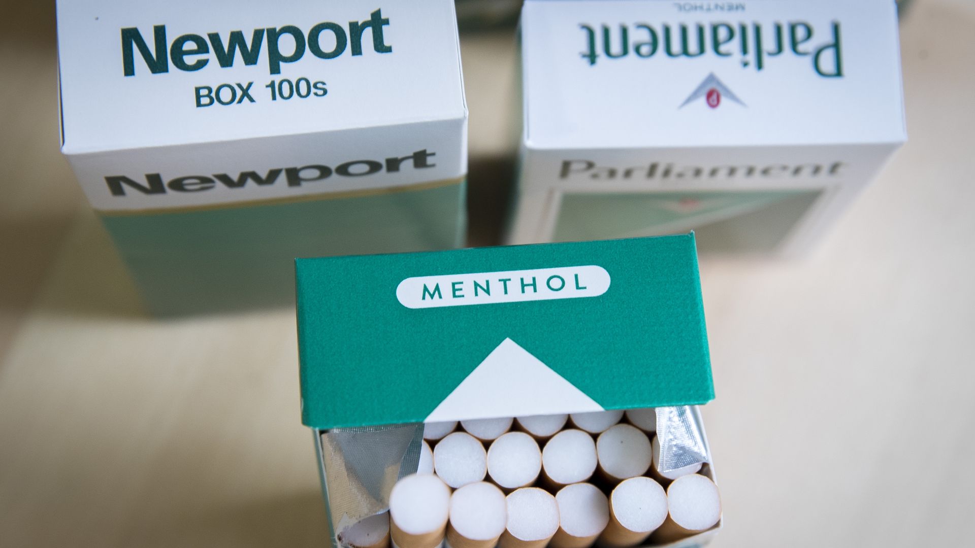 Three boxes of cigarettes