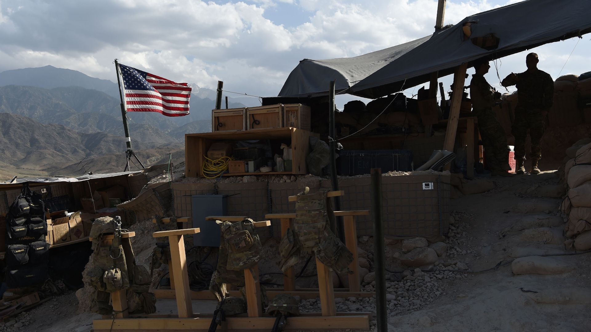 A U.S. Army camp in Afghanistan.