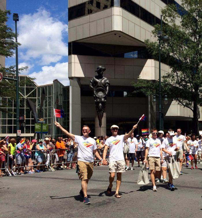 Bank of America employees march at Charlotte Pride 2016