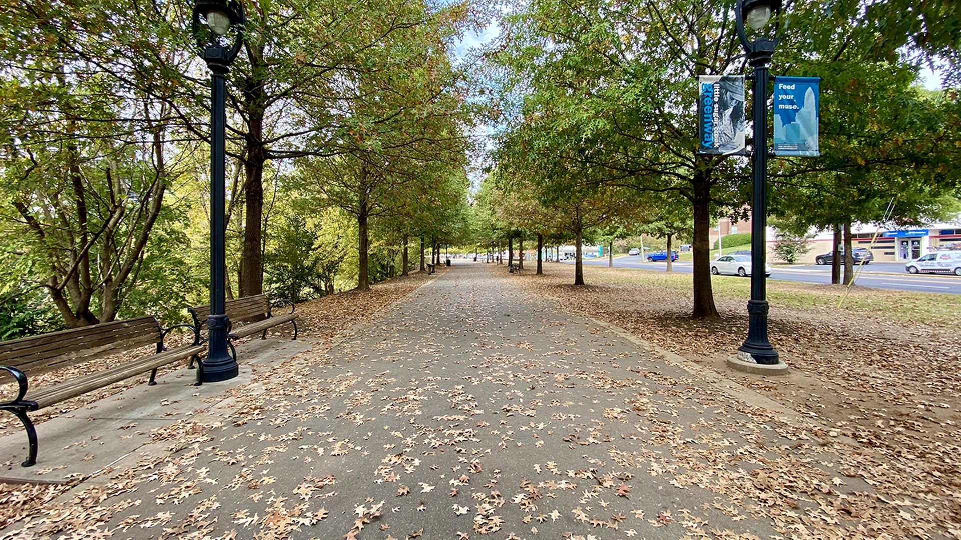 Little Sugar Creek Greenway. Photo: Ashley Mahoney/Axios
