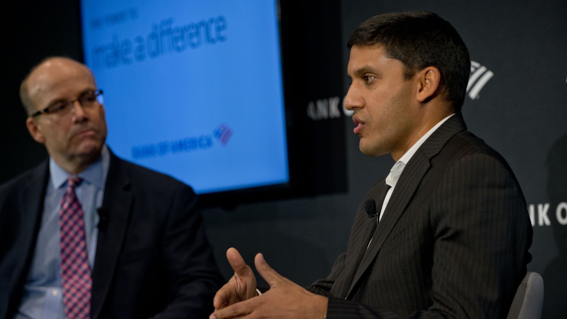 Dr. Rajiv Shah on the Axios stage