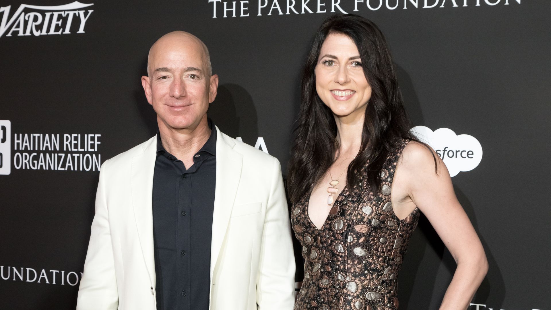 Mackenzie Scott with her former husband, Jeff Bezos. 