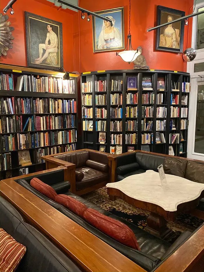 Battery Park Book Exchange champagne bar book store