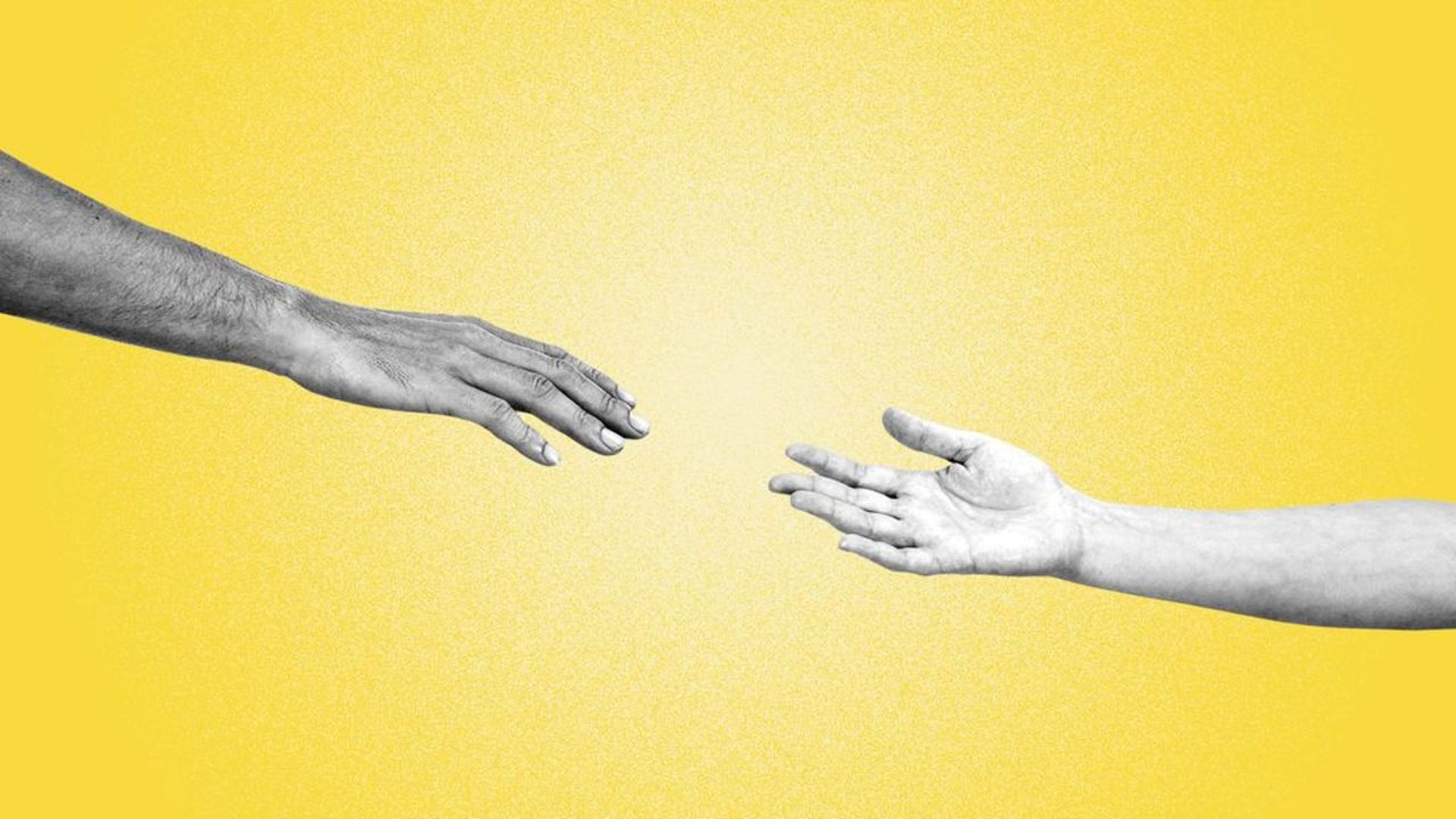 illustration of two hands reaching out to each other