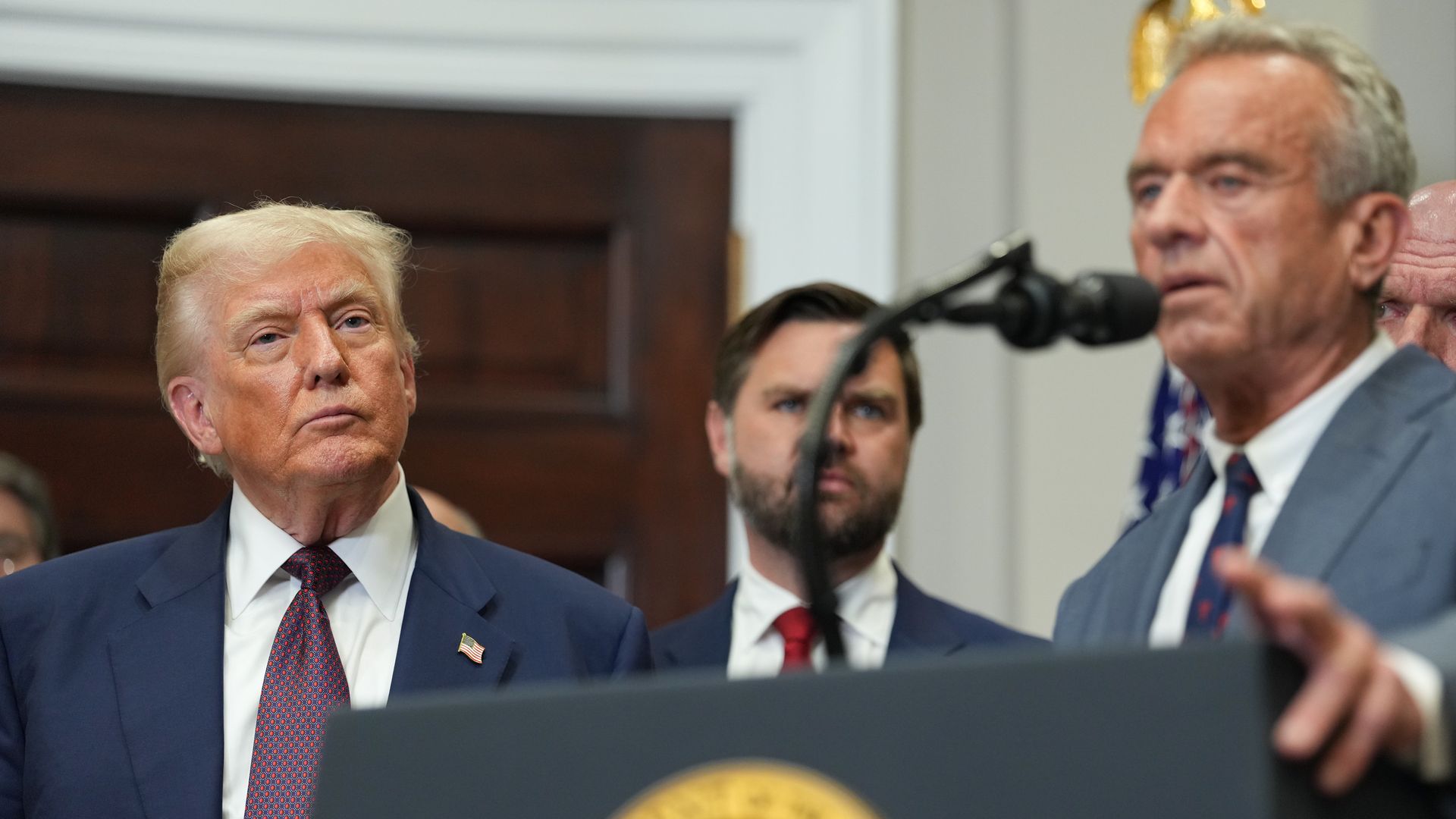 Trump and Health Secretary Kennedy in July at the White House. 