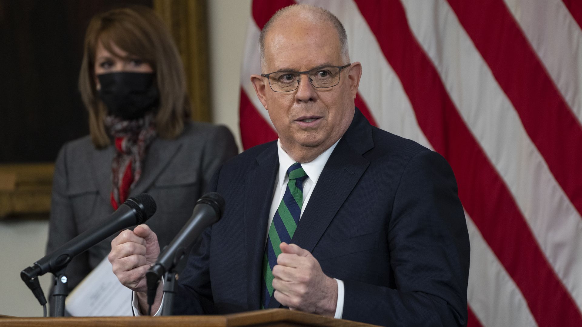 Maryland Gov. Larry Hogan during a press conference in Annapolis in December 2020.