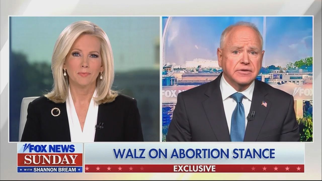 Shannon Bream nad Tim Walz