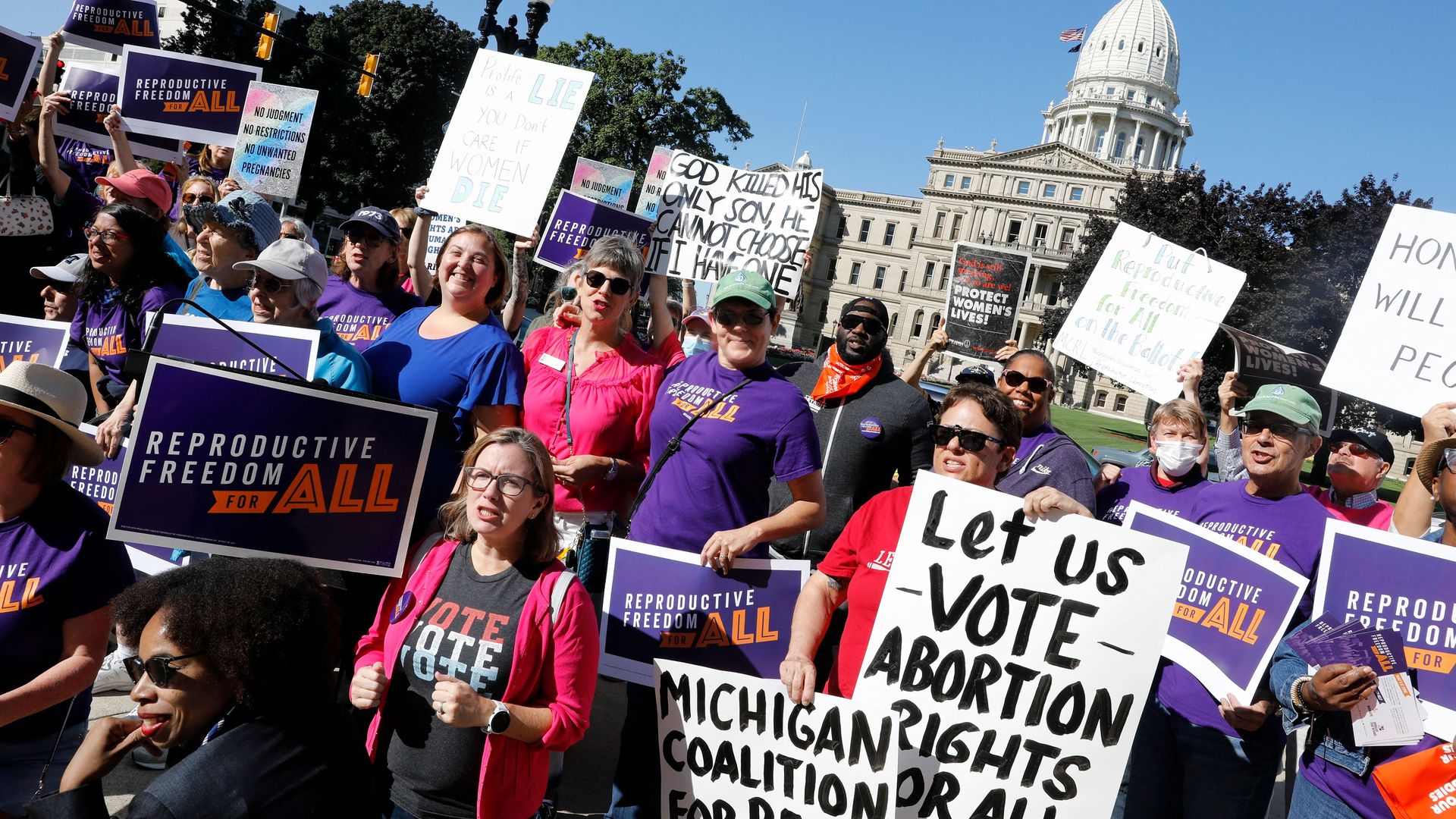 Abortion rights protesters