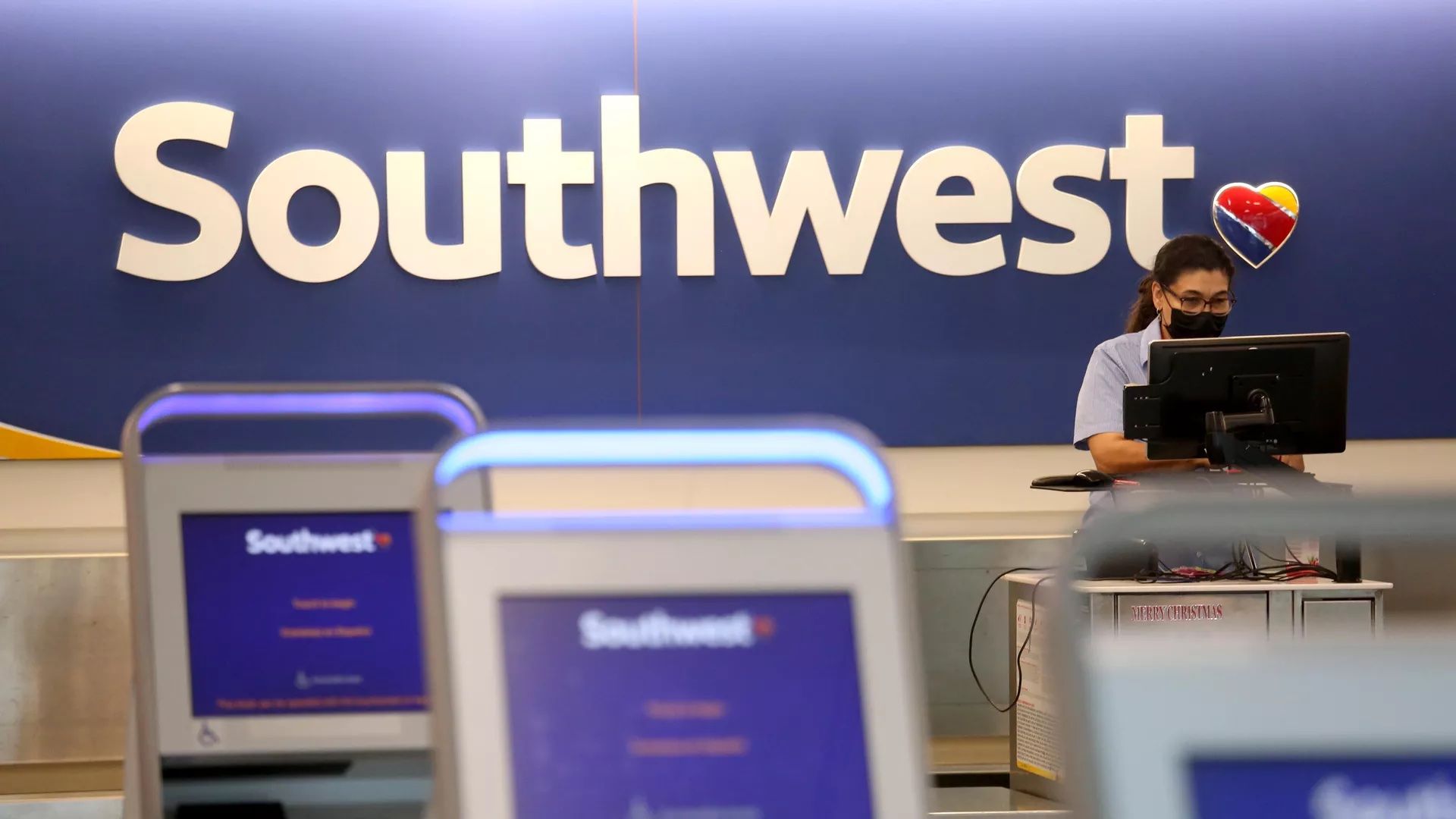 A ticketing agent at Southwest Airlines.