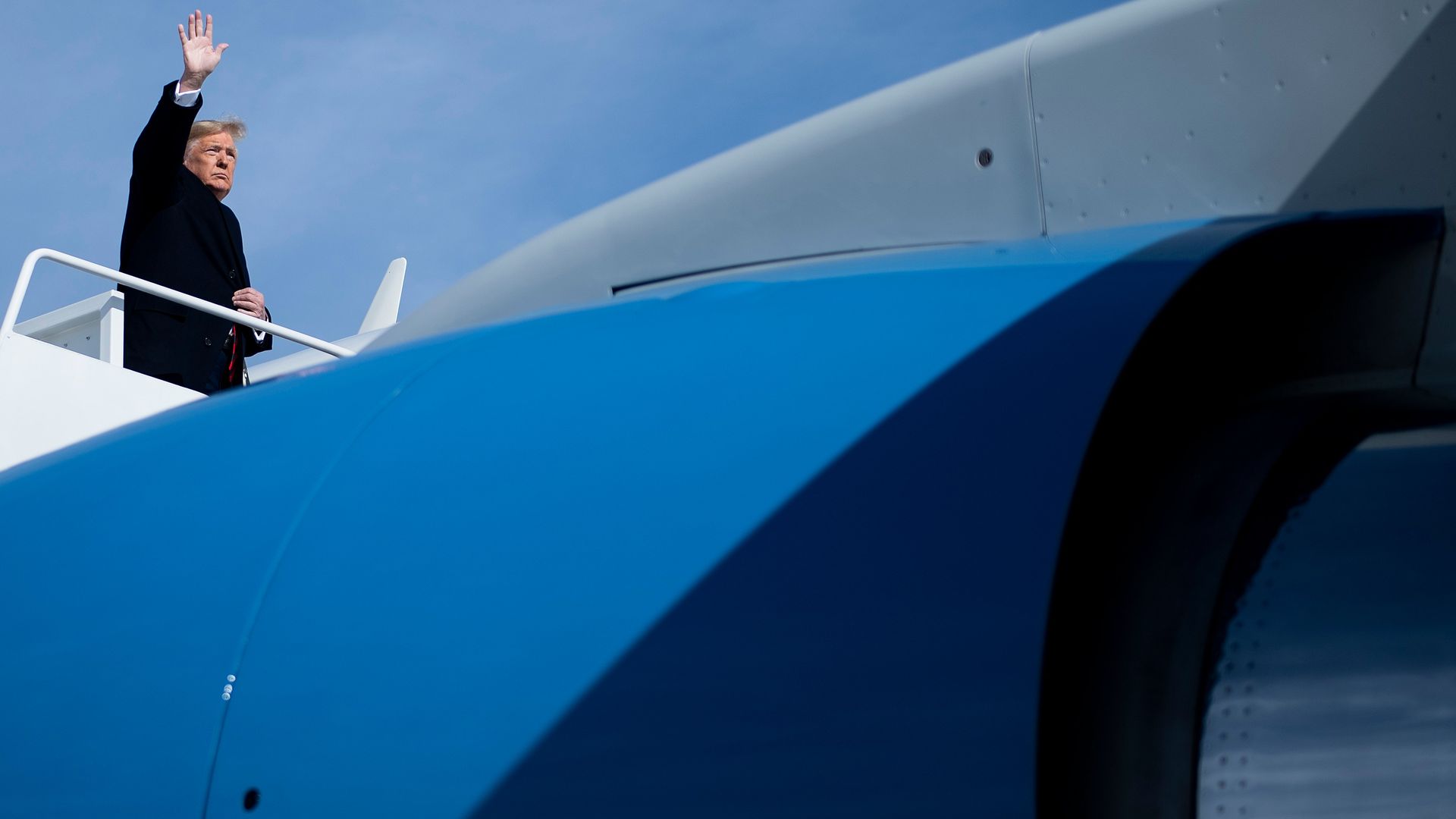 Donald Trump on Air Force One