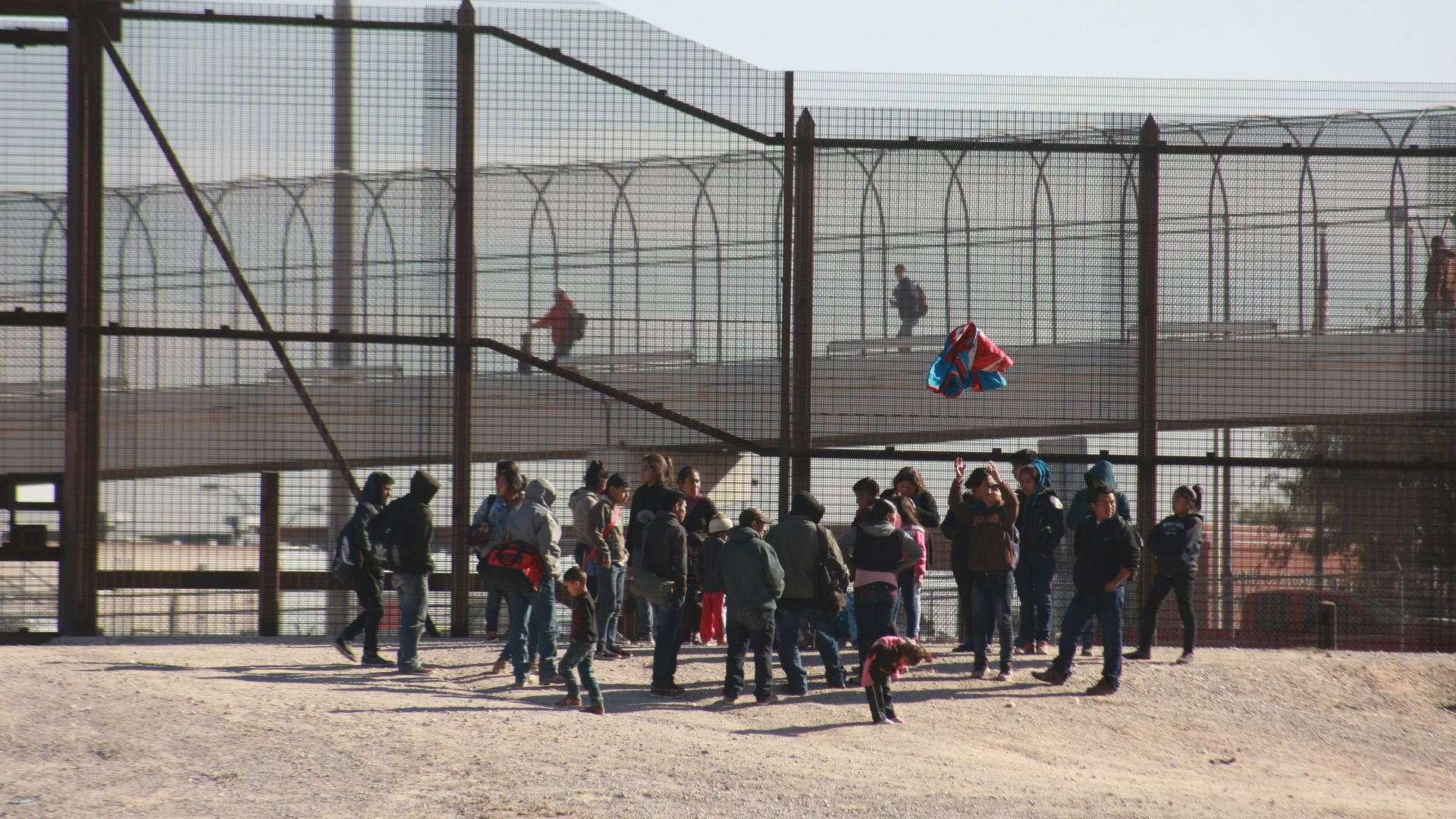 Group of migrants from Guatemala and El Salvador crossed the Rio Grande to ask for political asylum in the U.S.