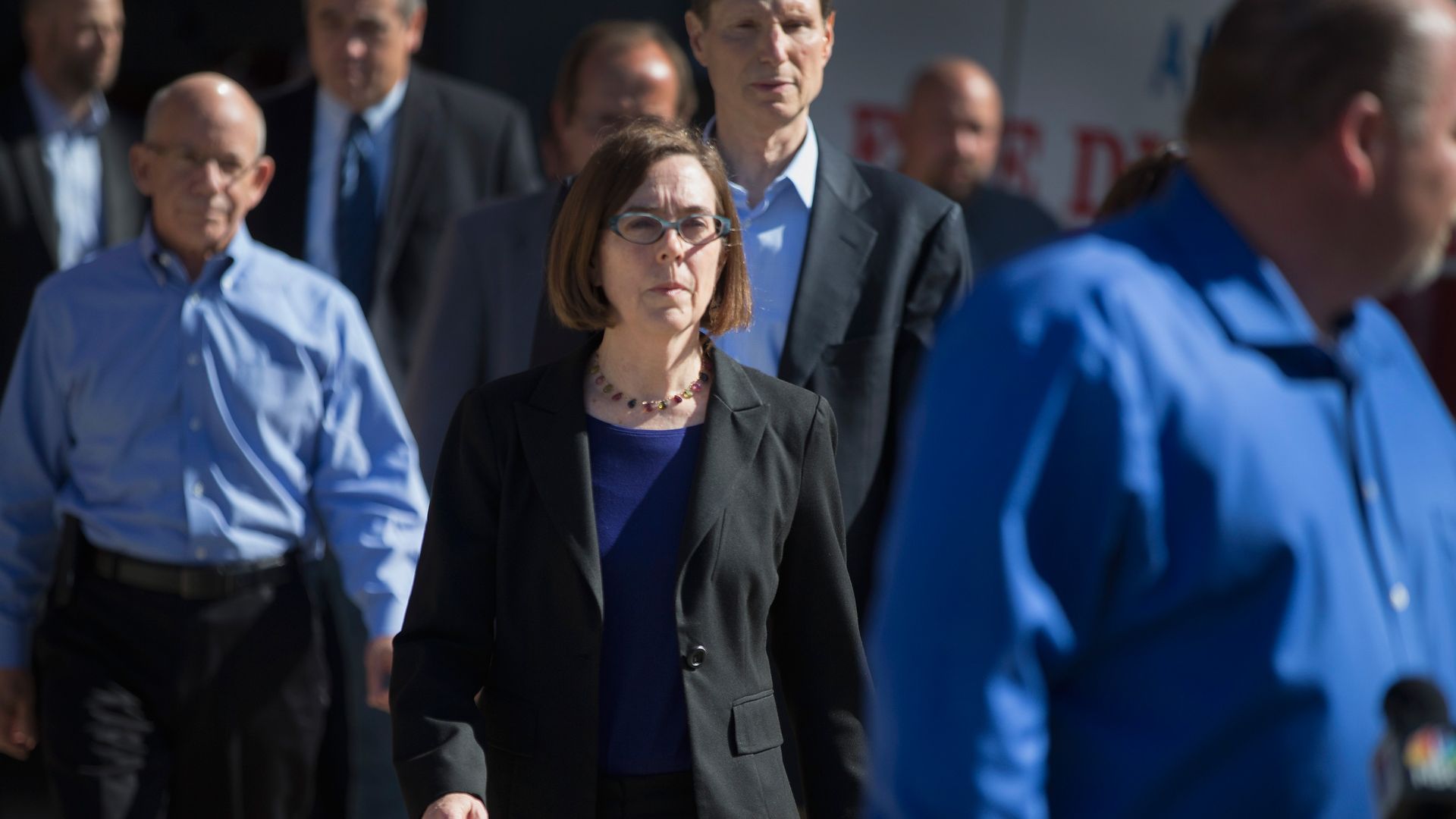 Oregon Gov. Kate Brown in Roseburg, Oregon, in October 2015.