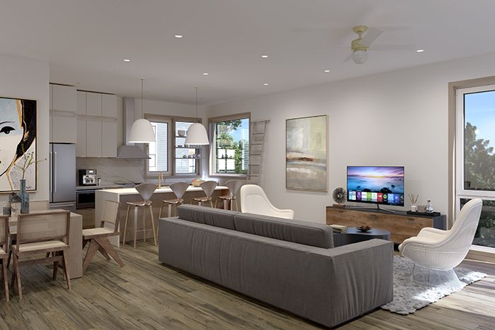 Chantilly on the Green interior kitchen rendering