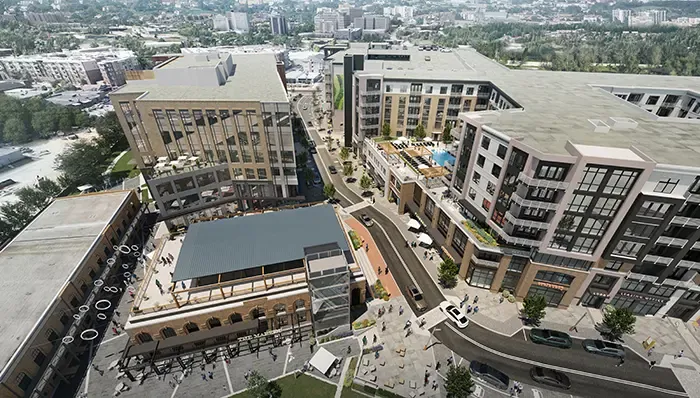 Commonwealth, a redevelopment of the 12-acre Central Square shopping center in Plaza Midwood