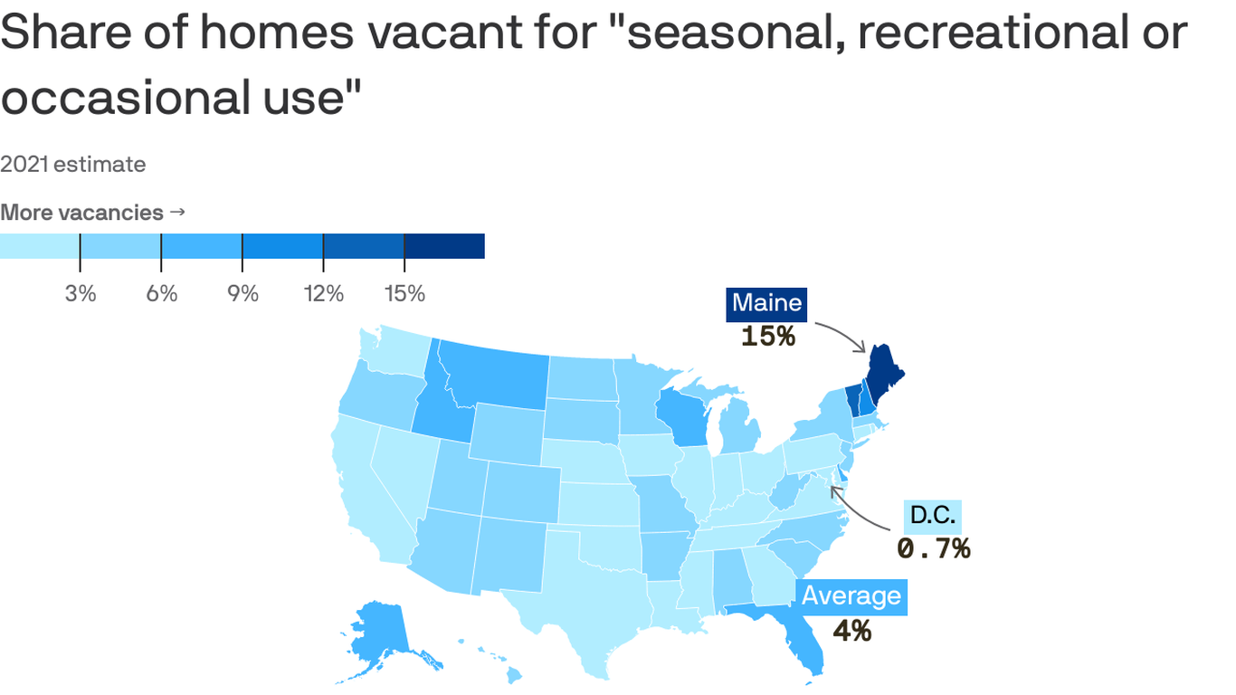 Tourismrich Utah ranks low for vacation homes Axios Salt Lake City