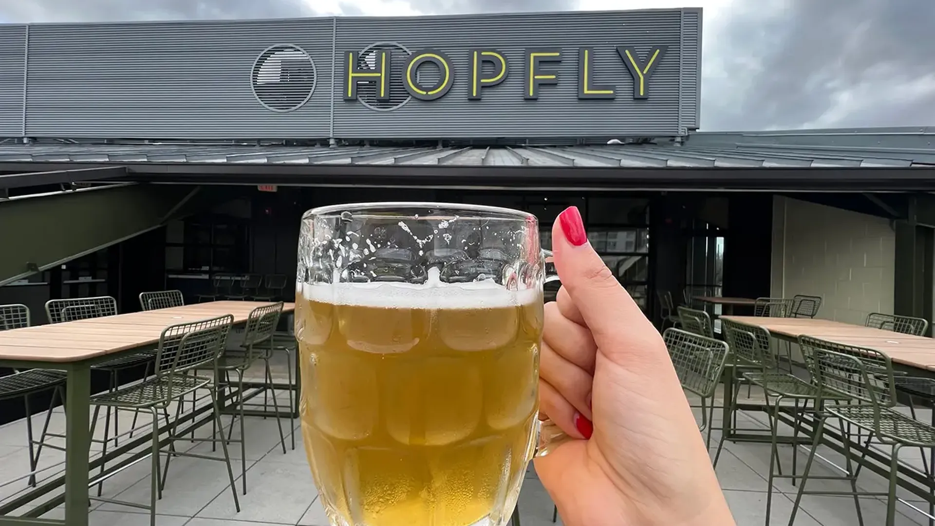Hopfly brewery rooftop