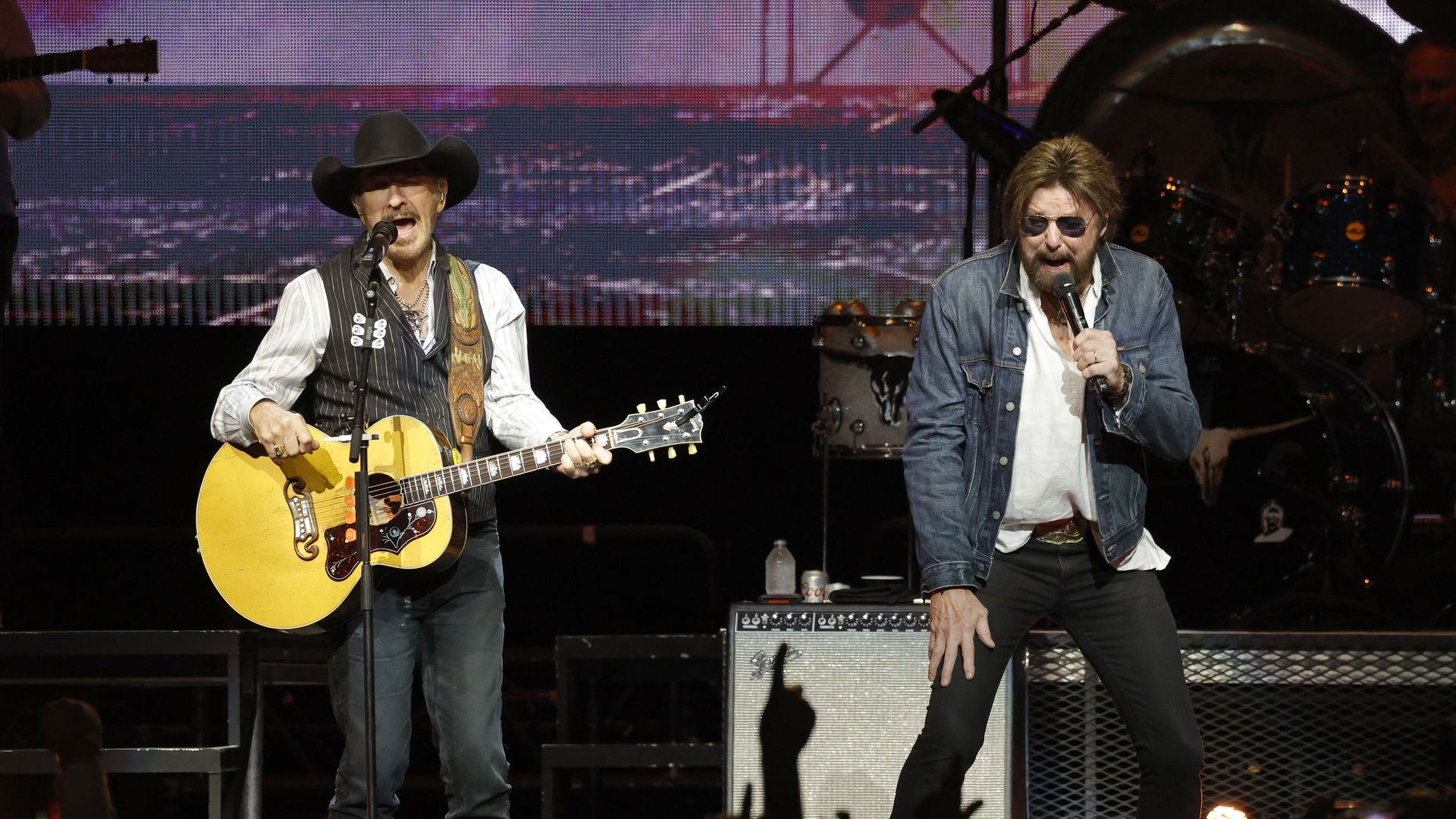 Kix Brooks and Ronnie Dunn of Brooks & Dunn perform at Bridgestone Arena on September 12, 2026 in Nashville, Tennessee.