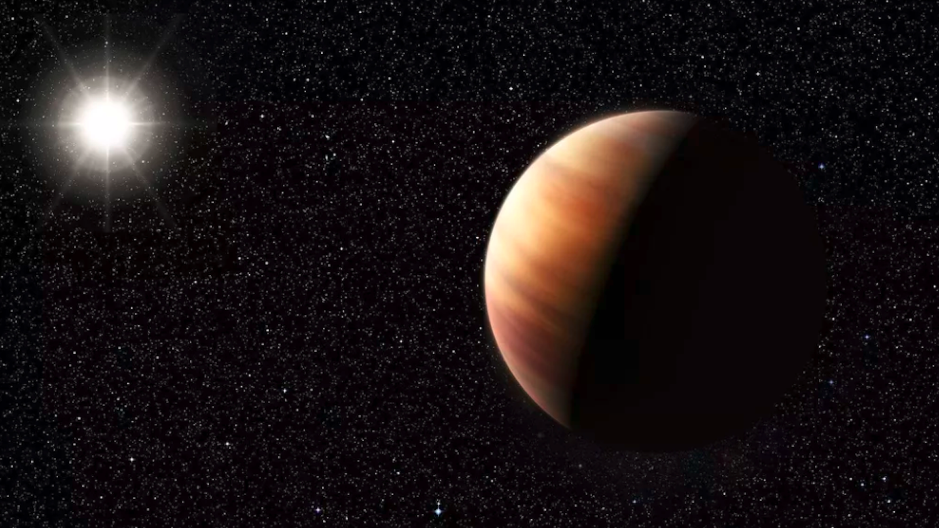 Star and a planet