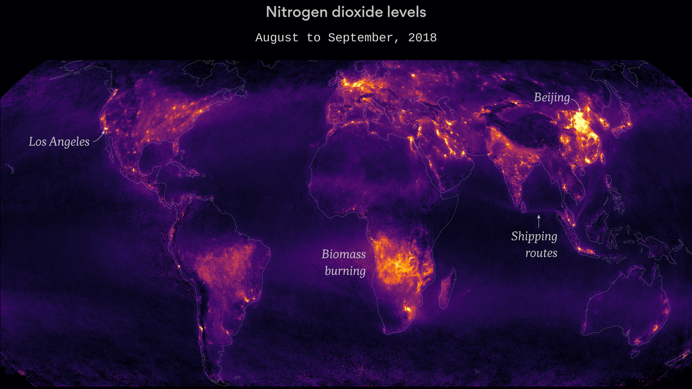 Nitrogen dioxide pollution never looked so beautiful