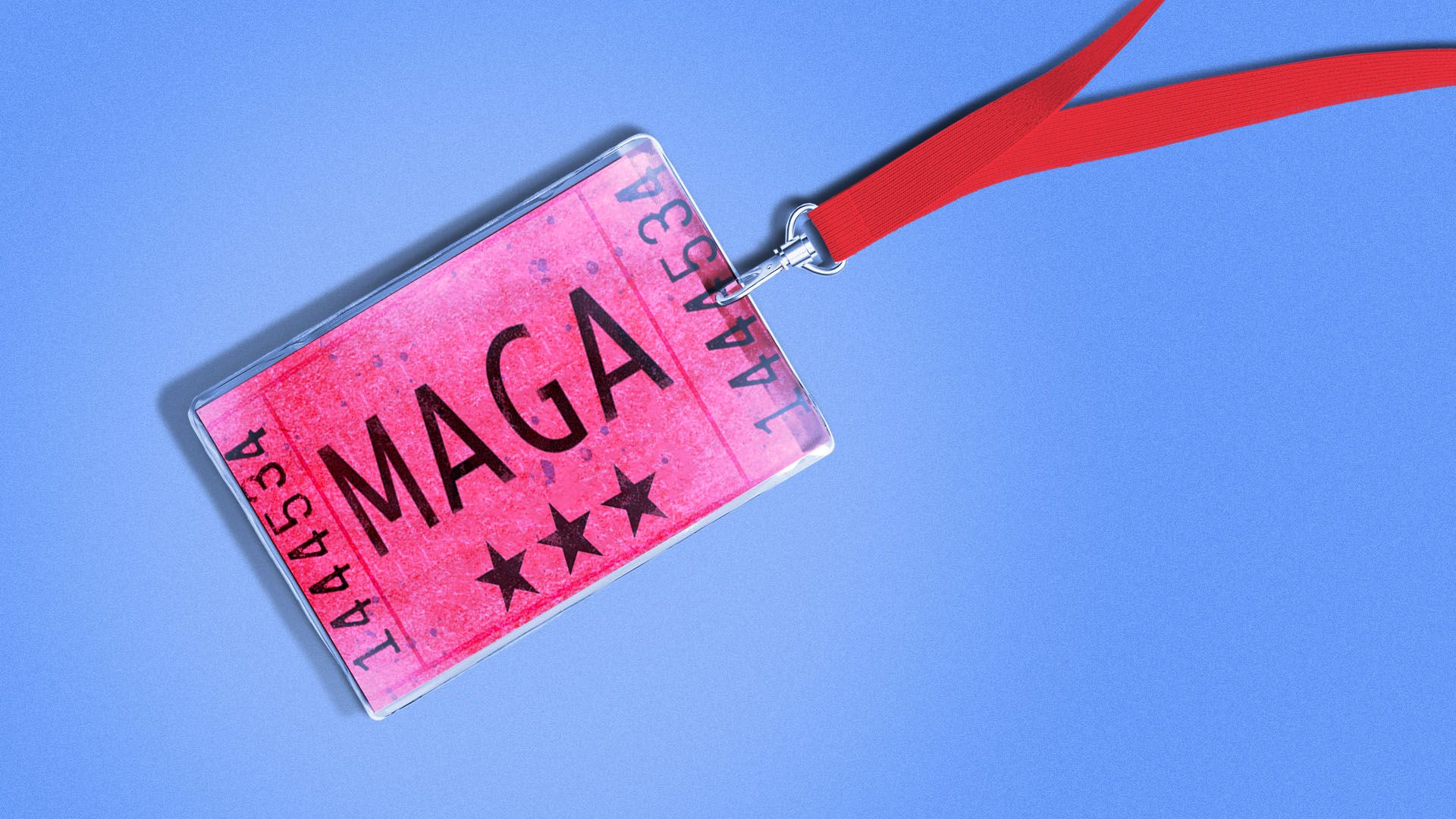 Illustration of a VIP festival ticket with the words "MAGA" on it.