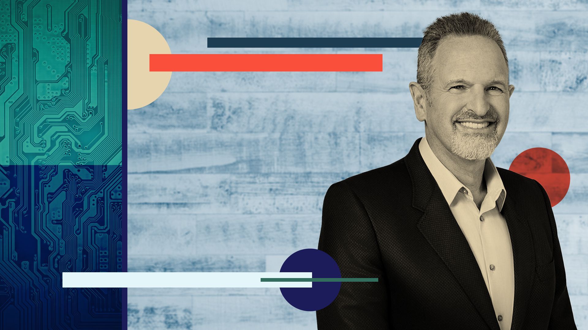 Photo illustration of Arm CEO Rene Haas.