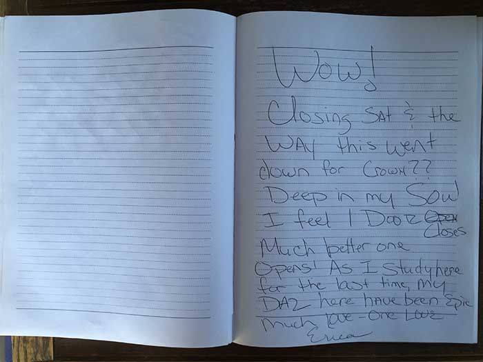 Crown Station Goodbye Note