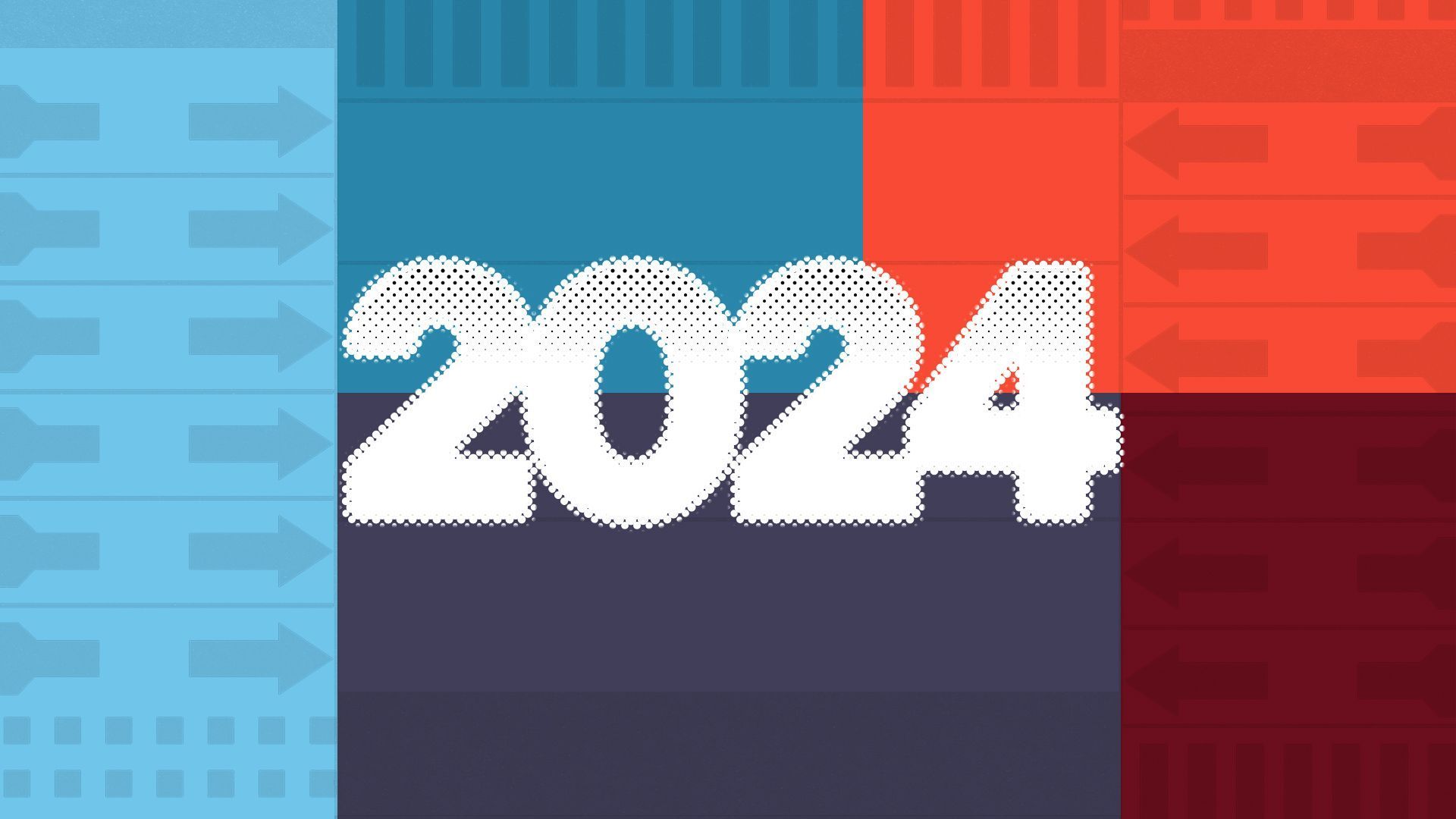 Generic image of the "2024" over a blue and red ballot