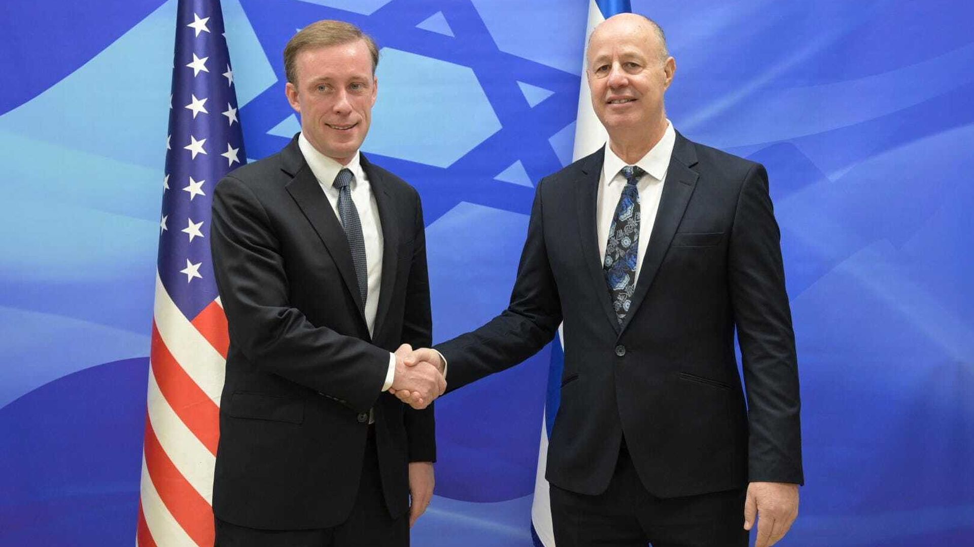 U.S. national security adviser Jake Sullivan meets with his Israeli counterpart, Tzachi Hanegbi, in Jerusalem on Jan. 19. 