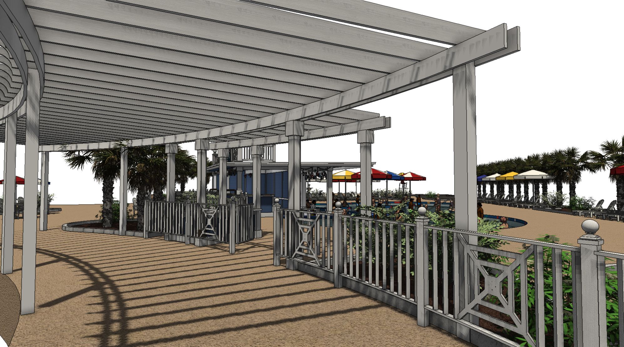 Rendering of pool deck