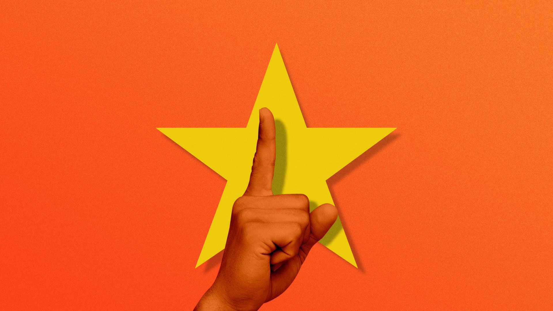 Illustration of star with shhh finger