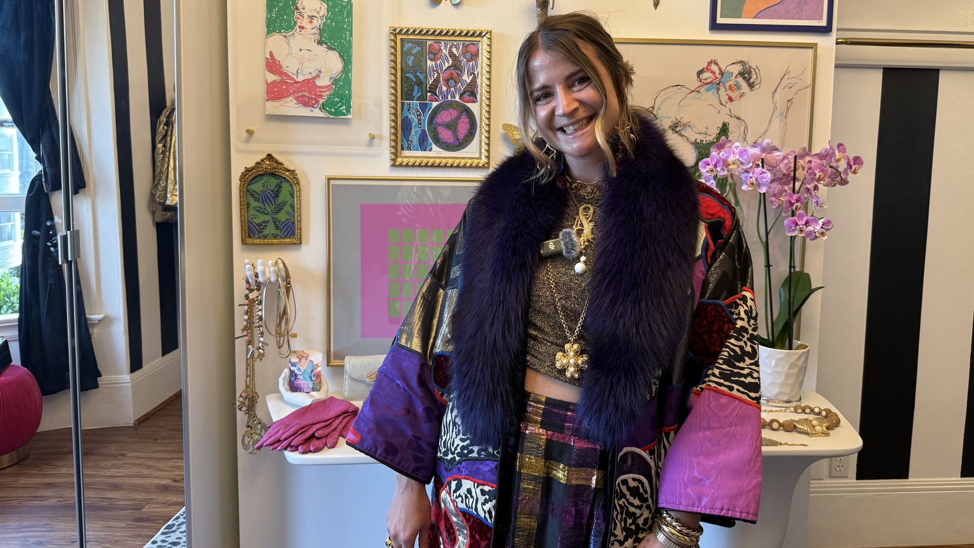 Too much is never enough: Tangerine Queen owner Katelyn Tighe brings power-clashing to new heights in Cow Hollow. Photo: Claire Reilly/Axios