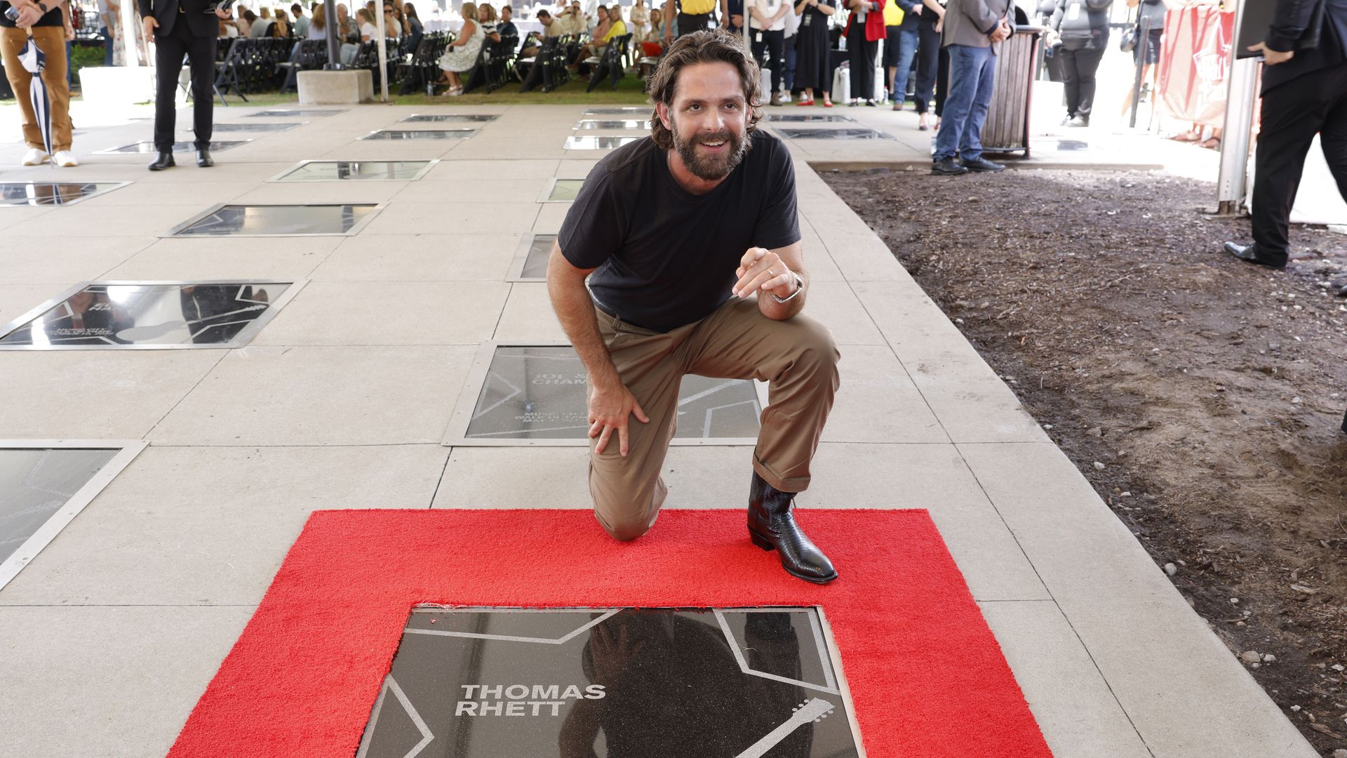 Thomas Rhett poses during his Music City Walk of Fame induction ceremony at Music City Walk of Fame on July 08, 2026 in Nashville, Tennessee.