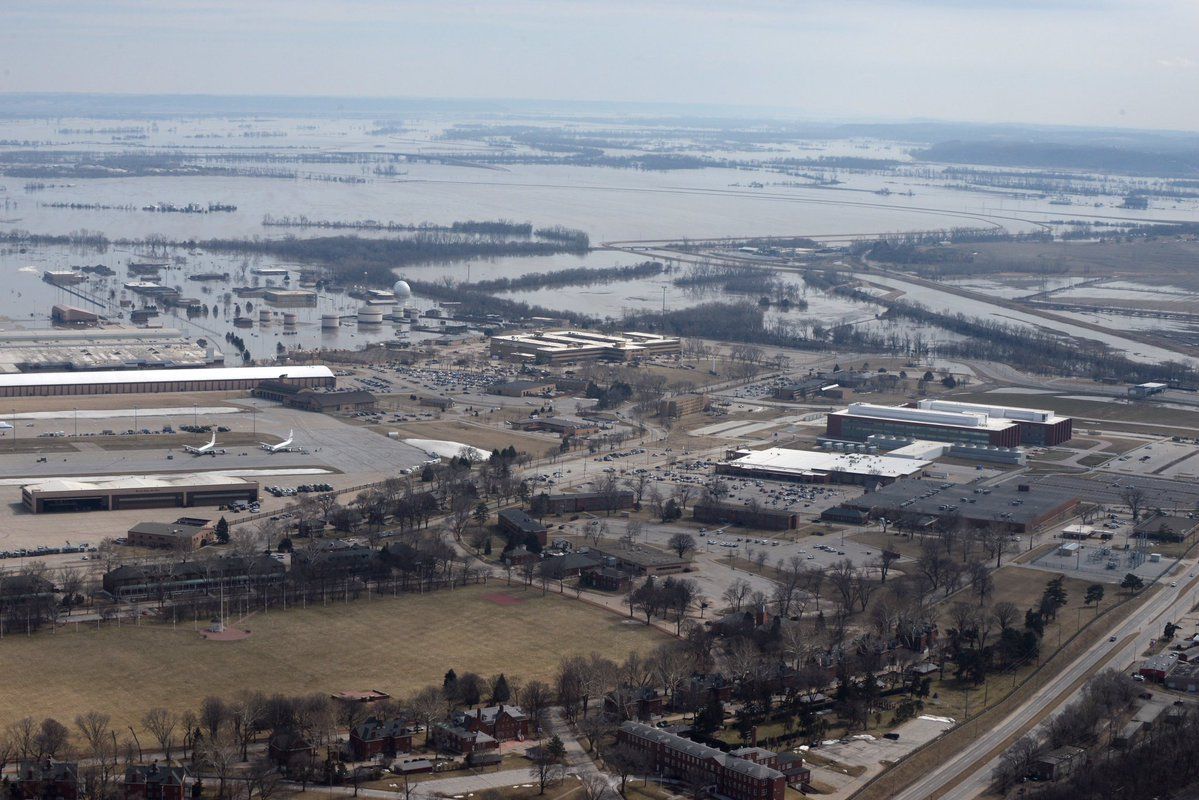  Offutt personnel have been battling flood waters which started to creep onto the installation March 15. 