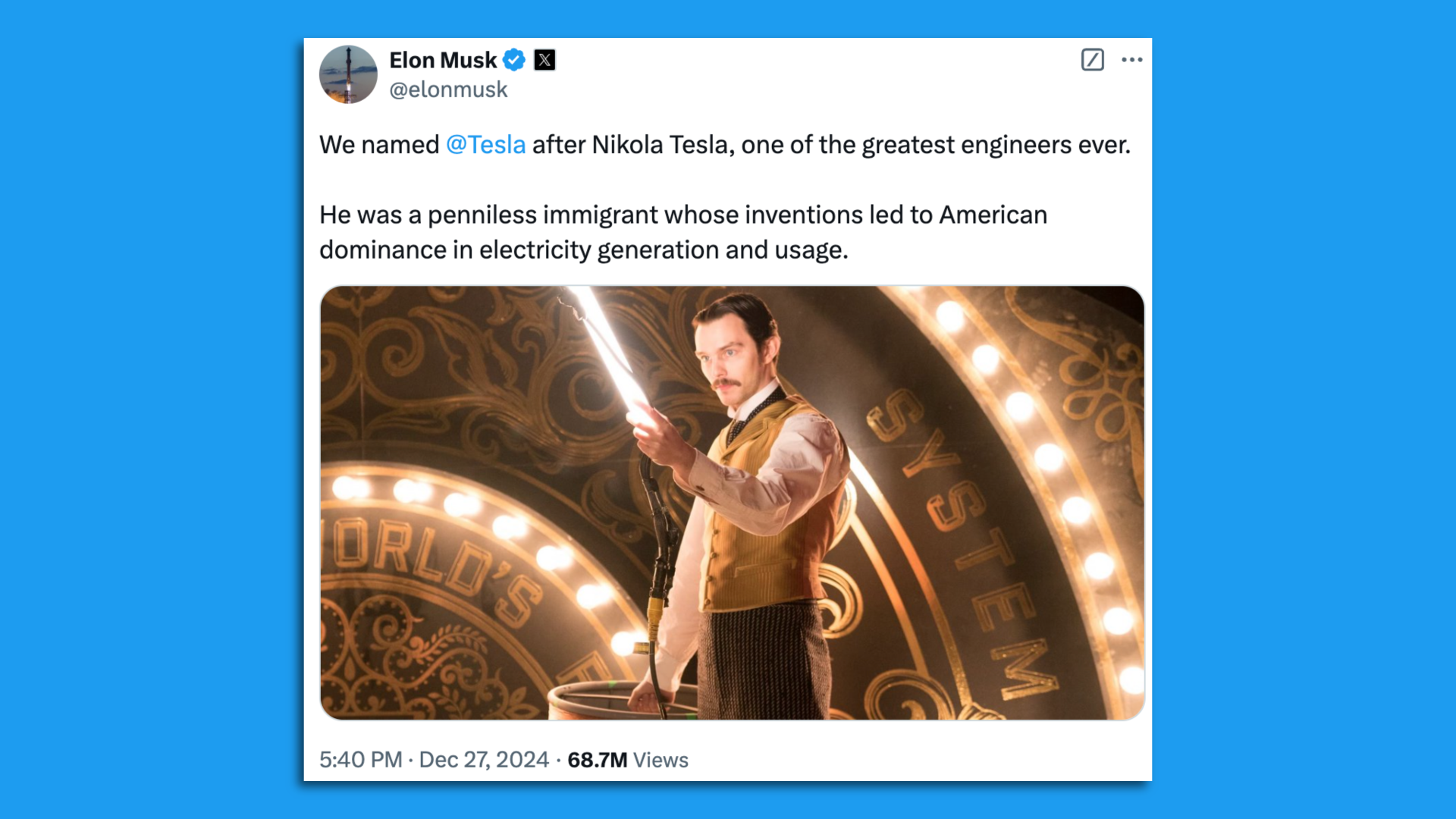 Image of Musk tweet