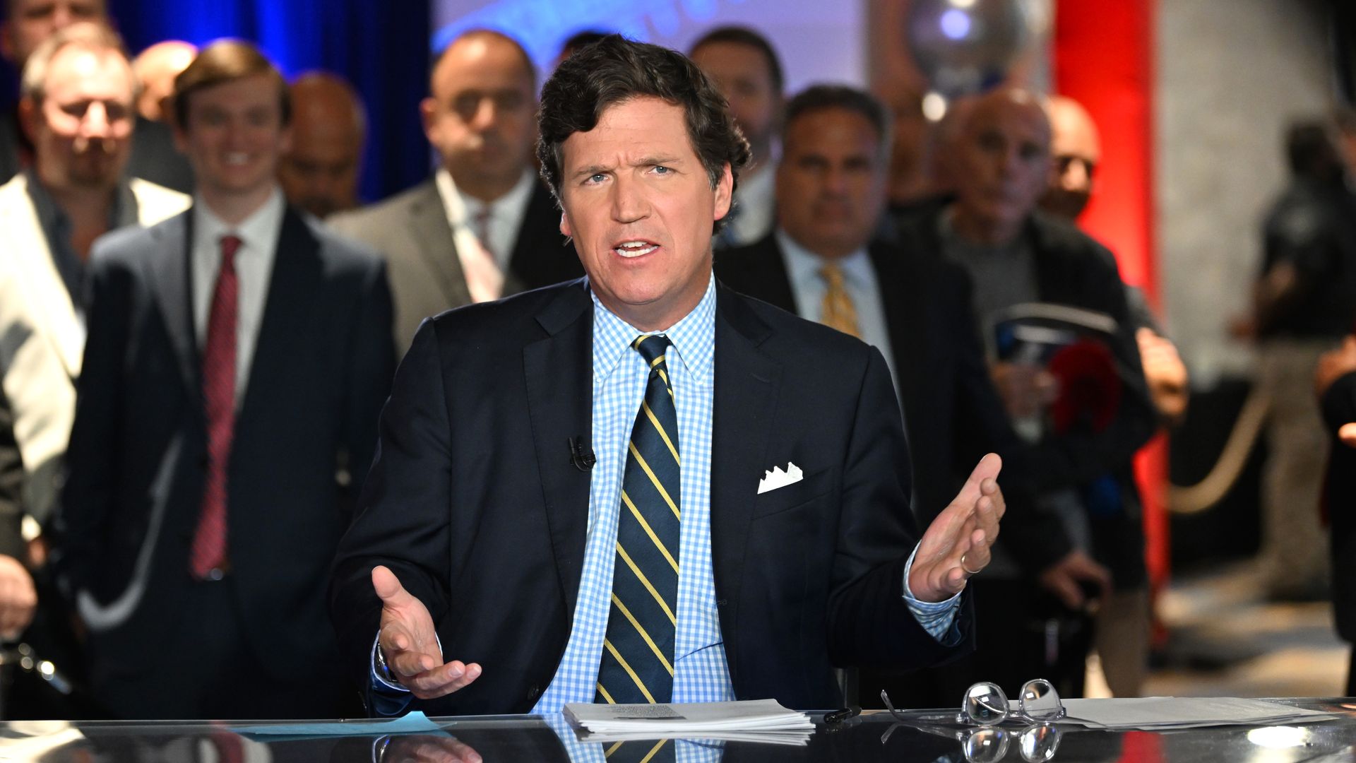 Tucker Carlson speaks during 2022 FOX Nation Patriot Awards at Hard Rock Live at Seminole Hard Rock Hotel & Casino Hollywood on November 17, 2022 in Hollywood, Florida.