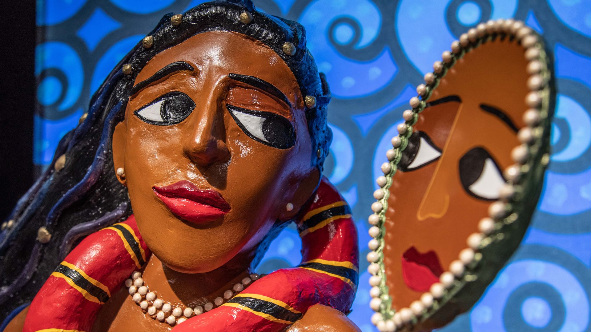 A sculpture of Mami Wata, a mermaid and goddess in West African folklore.