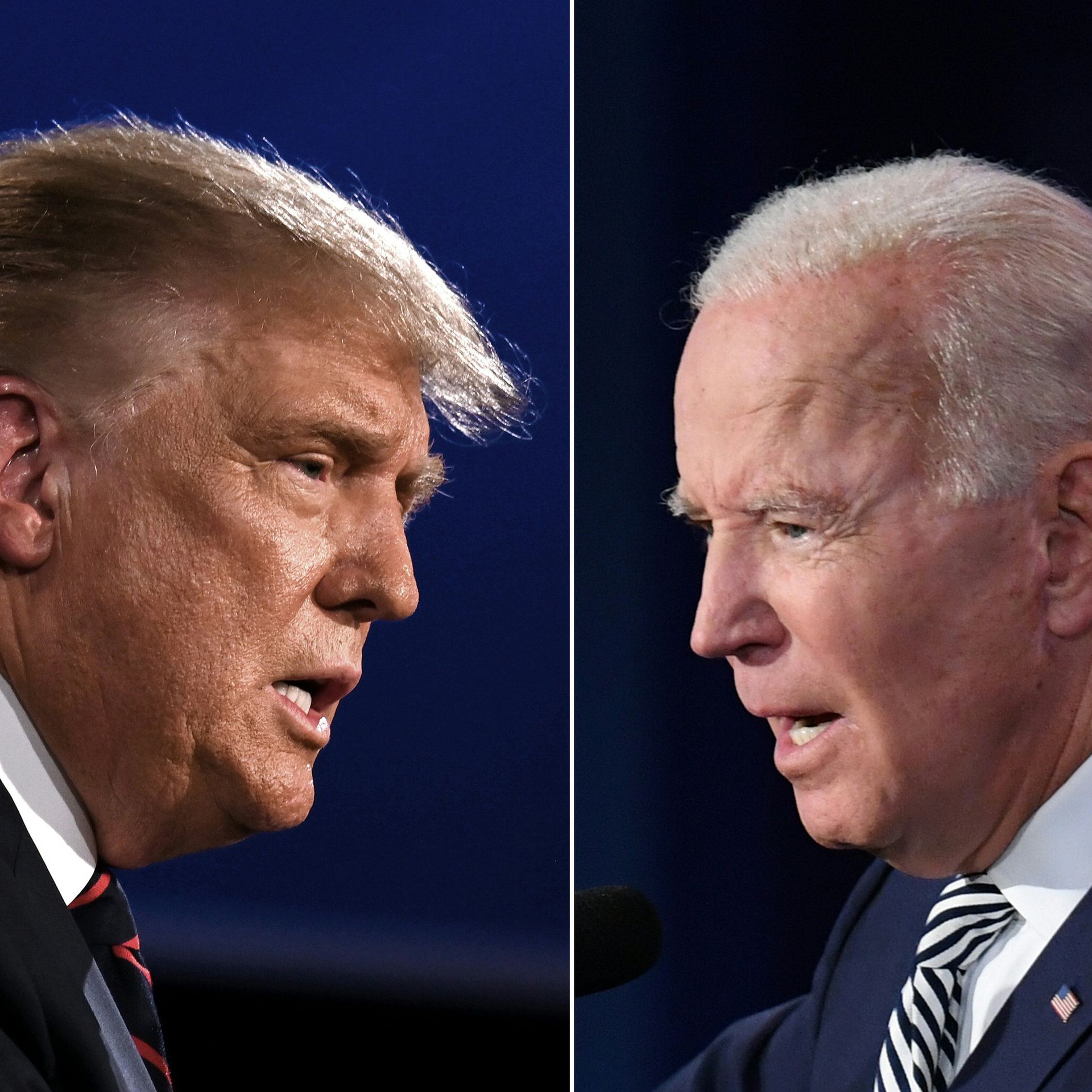 President Trump and Biden at the debate 