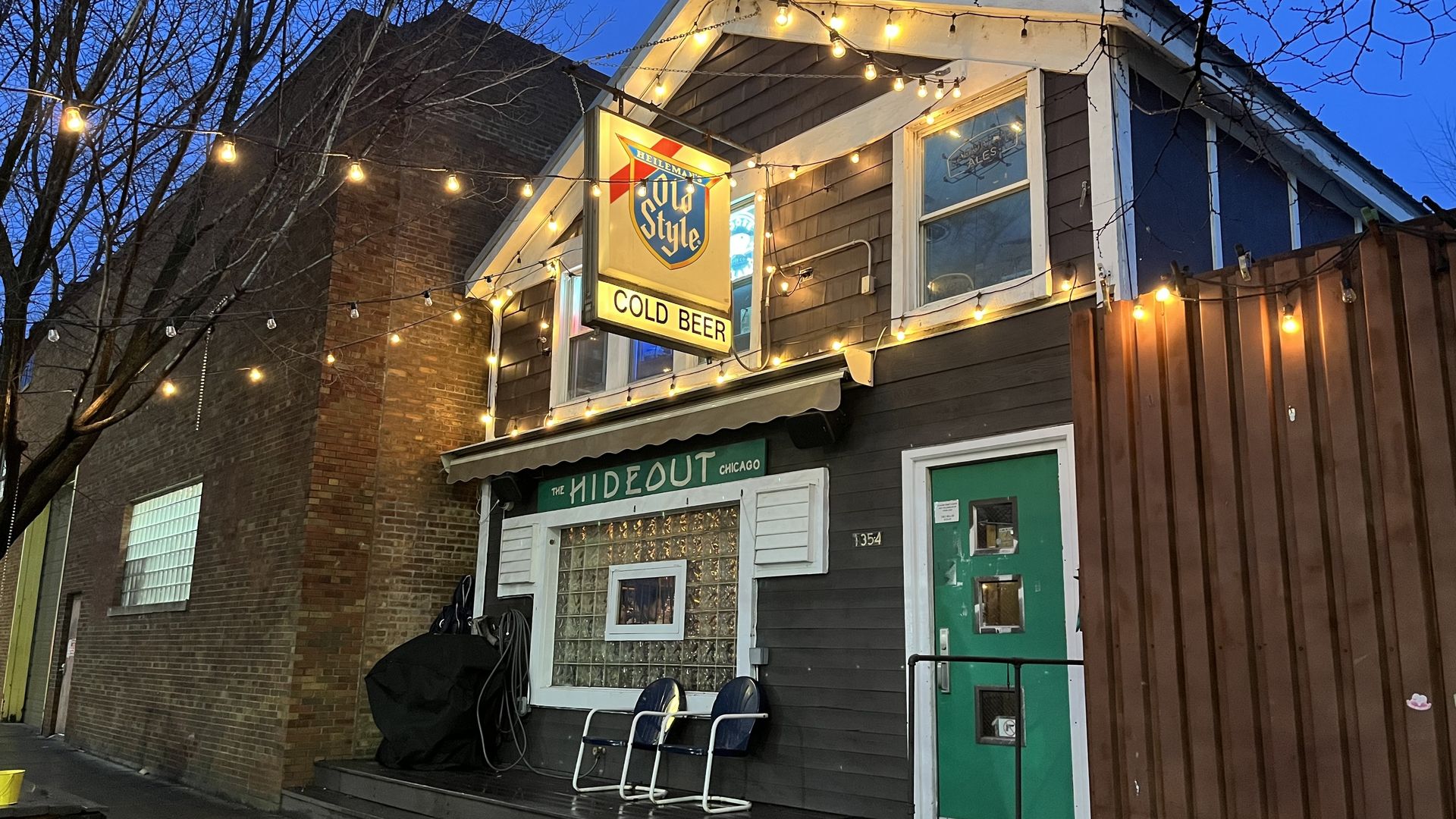 Old time bar with Old Style sign