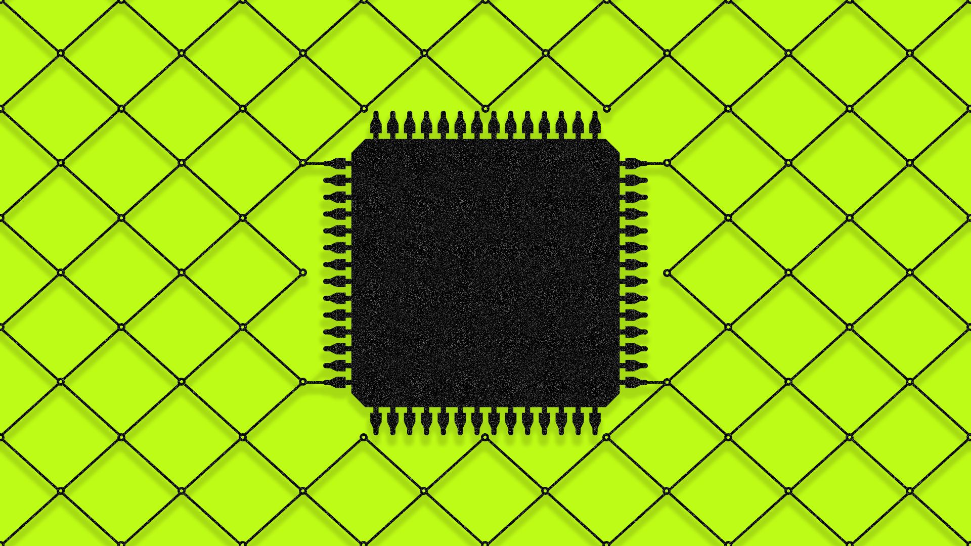 Illustration of a semiconductor chip