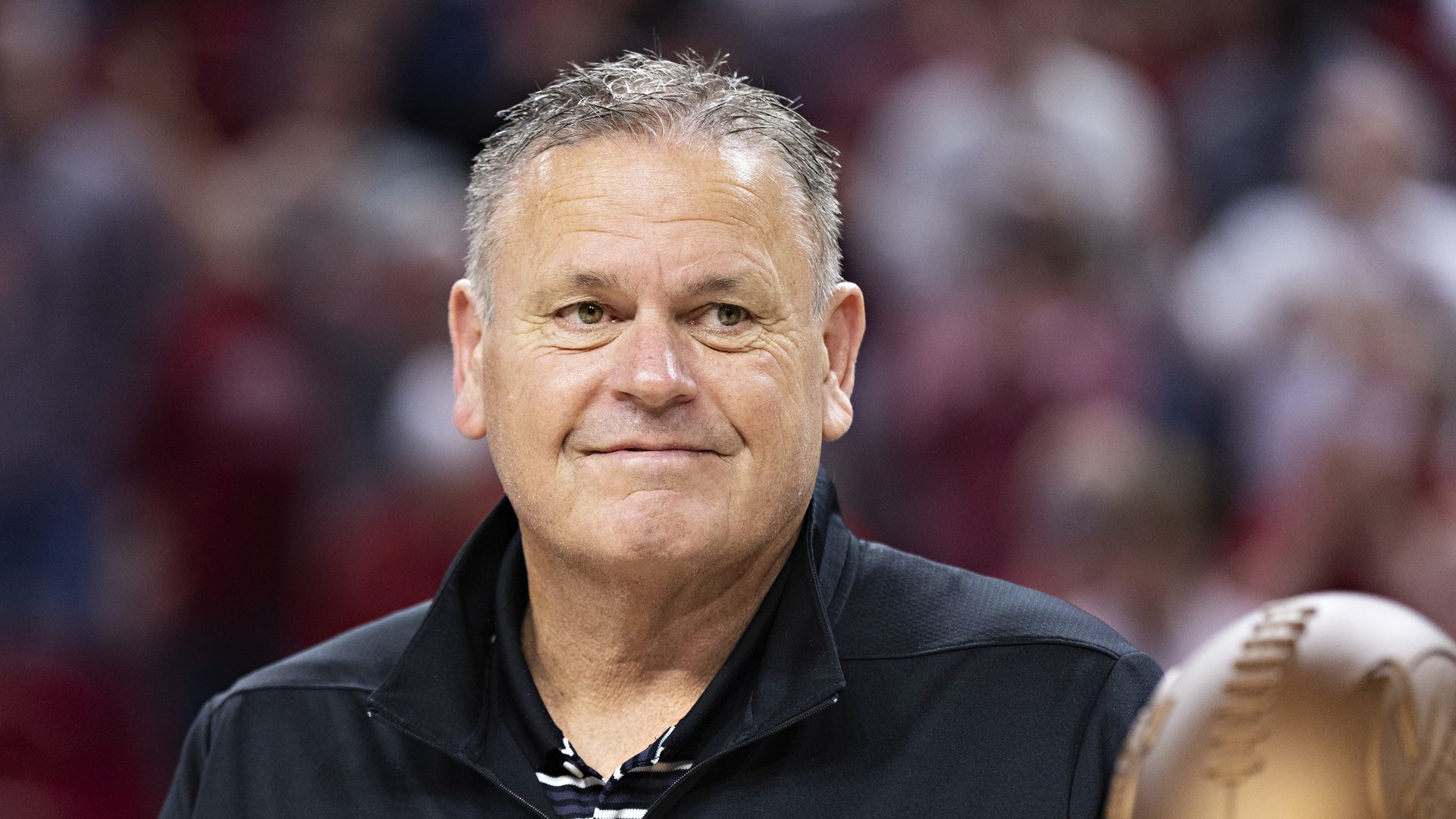 Head Football Coach Sam Pittman of the Arkansas Razorbacks at a basketball game on January 18, 2022. Photo: Wesley Hitt/Getty Images