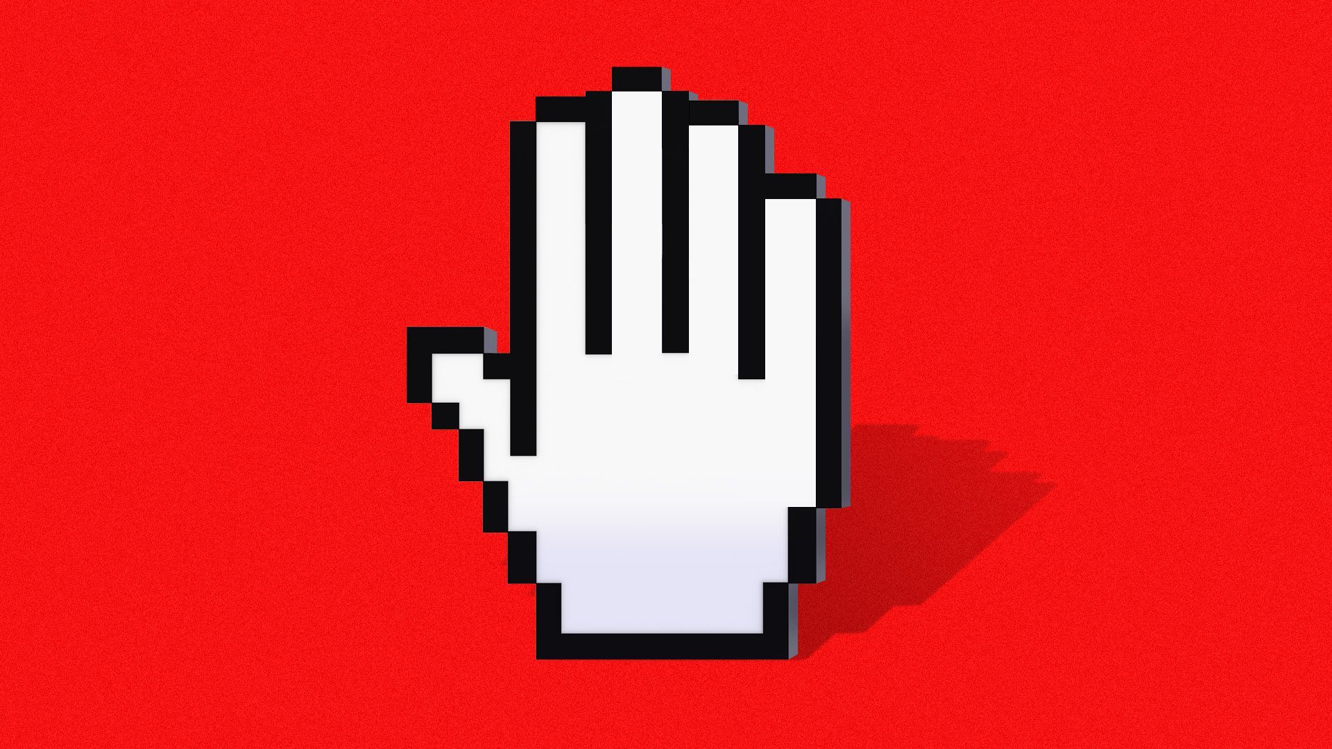 Illustration of a cursor hand making a stopping gesture