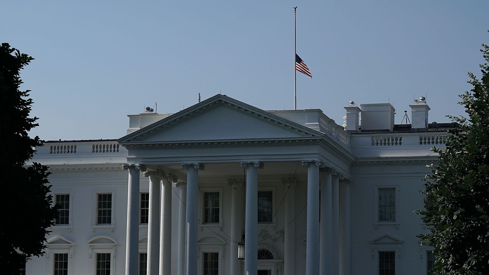 White House flag flown at half-staff